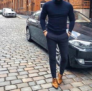 T-shirt à manches longues personnalisé pour homme, printemps et automne, ample, décontracté, col rond, en coton, tissu à l'intérieur d'un t-shirt de base pour leggings - Product Image 3