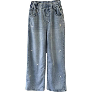 กางเกงยีนส์ทรงหลวมใส่สบายสำหรับผู้ชาย, กางเกงยีนส์ทำจากผ้าฝ้ายทำจากผ้าเดนิม - Product Image 1