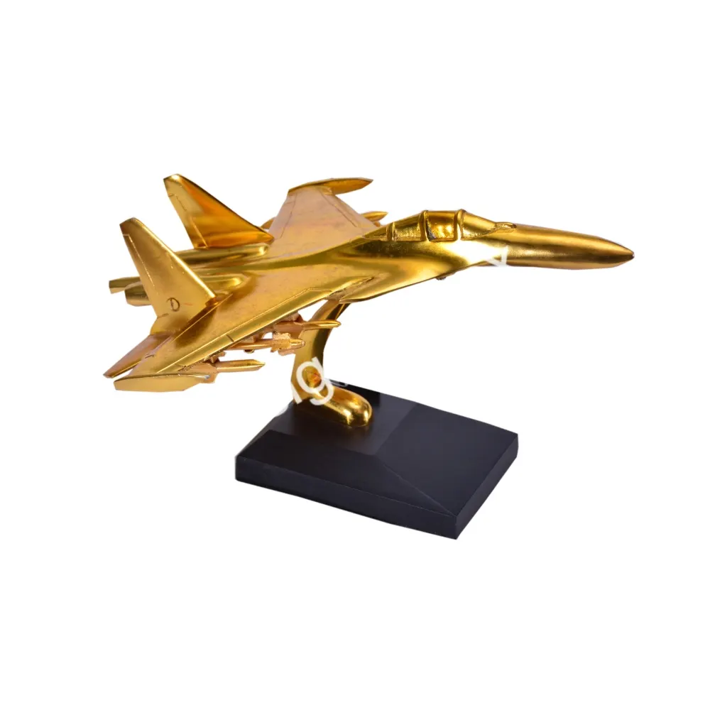 Alüminyum avcı Jet sıcak satış Normal uçak modeli ve altın bitmiş sınıf kalite dekoratif Metal uçak standı ile