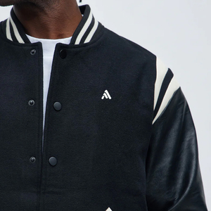 Chaqueta de Béisbol de Alta Calidad para Hombre, de Algodón y Poliéster, con Bloques de Color, Estilo Universitario, Chaqueta Letterman - Product Image 3