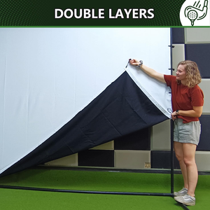 จอ3D จำลองกอล์ฟในร่มที่ใสเป็นพิเศษหน้าจอการออกแบบที่ชัดเจนจอแสดงผลโปรเจคเตอร์แบบมีรูแบบห่วงทนทานสไตล์สปอร์ต - Product Image 5