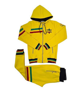 OEM ODM Vestes en polyester de gymnastique à capuche lourdes et imprimées pour l'hiver personnalisées Ensemble de pantalons deux pièces pour le sport Survêtement unisexe - Product Image 4