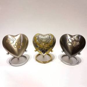 Urna de Corazón Art Deco de Aluminio de Alta Calidad, el Mejor Acabado, Decoración de Mesa para el Hogar y el Pasillo, Urna de Corazón Duradera - Product Image 1