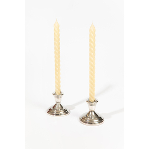 High Quality <b>Silver</b> Taper Candle Holder Set of 2 for Home Decoration Durable Metal <b>Candlestick</b> Holders Handmade - Product Image 1