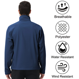 Vestes Softshell d'extérieur personnalisées de haute qualité pour hommes randonnée pêche Softshell coupe-vent imperméable veste chaude d'hiver pour hommes - Product Image 6