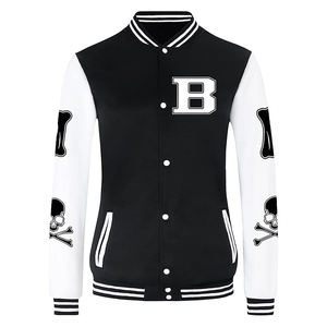 แจ็กเก็ตเบสบอลทีมโรงเรียนสำหรับผู้ชายแจ็คเก็ตหนัง PU แห้งเร็วอบอุ่นและทนทานเสื้อแจ็คเก็ตสตรีทตัวแทนนักเล่นสเก็ตเลือกได้ตามต้องการ - Product Image 1