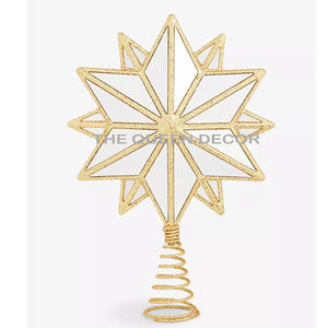 Meilleure vente Home Decor Christmas Tree Topper blanc Sublimation Gold Iron Wire Snowflake Gem Tree Topper Christmas Decoration - Product Image 6