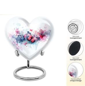 Urna de mariposa-Urna de 10 pulgadas-Urnas de cremación blancas para cenizas humanas - Product Image 3