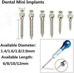 Mini implantes de ortodoncia, 3 uds., microtornillo + 1 destornillador, herramienta, materiales inoxidables - Product Image 3