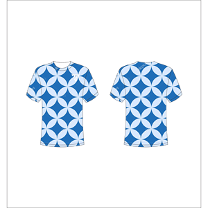 T-shirt personnalisé pour homme en gros, motif géométrique bleu, tee-shirt graphique par sublimation, abstrait, Trackstar, marque privée OEM TSI-G05-P0654 - Product Image 1
