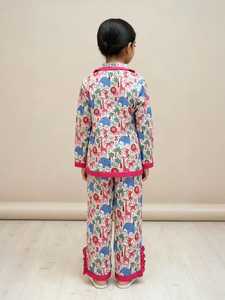 Ropa de dormir de algodón de manga larga para niños y niñas, conjunto de 2 piezas de invierno 2025, ropa de dormir para niños, pijamas personalizados para niñas y niños - Product Image 4