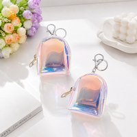 Pochette de rangement cosmétique en PVC brillant effet laser, personnalisable, avec fermeture éclair, pour trousse de beauté, kit PR et boîte d'abonnement