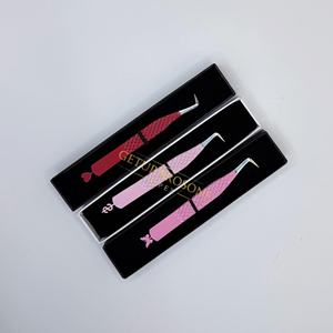 Pinzas para Pestañas GETUP BROSONS IMPEX de 90 Grados, Acero Inoxidable, Antiestáticas, Antimagnéticas, Duraderas, con Punta de Fibra, Diseño de Corazón - Product Image 3