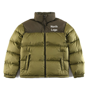 Custom <b>Winter</b> Thick Canvas Puffer Jacket Unisex Stand Front <b>Waterproof</b> Windproof Warm Bubble <b>Coat</b> Lightweight Fashion Outdoor - Product Image 3