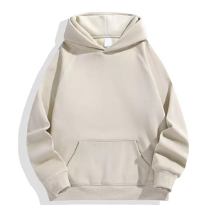 Pull-over en molleton épais et lourd de qualité supérieure, 100 % coton, hiver, uni, décontracté, logo personnalisé, respirant, surdimensionné - Product Image 4