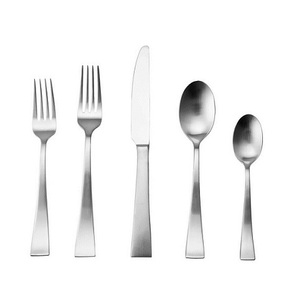 Juego de cubertería Simple de acero inoxidable, juego de cubiertos de plata para banquete, Hotel, restaurante, directo de fábrica - Product Image 1