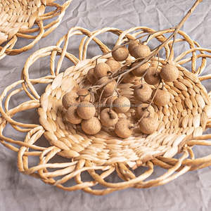 Décoration murale en jacinthe d'eau bohème faite à la main et sous-verres de table à manger napperon tissé du Vietnam pour la décoration intérieure - Product Image 3