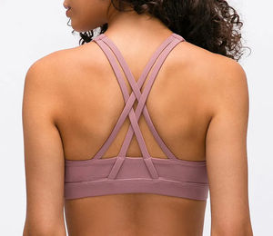 Soutien-gorge de sport pour yoga, course à pied, sans couture, respirant, extensible dans les quatre sens, col en V, soutien-gorge réglable, vente en gros 2024 - Product Image 3