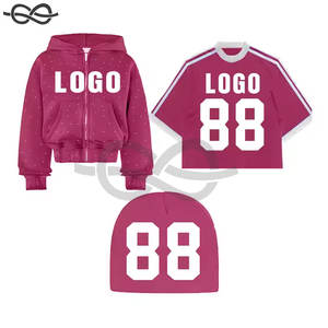 Survêtement unisexe en coton épais avec broderie appliquée, respirant et antibactérien, personnalisable, streetwear d'hiver - Product Image 6