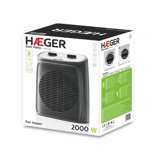 Termoventilatore verticale Dark Hotty, nero, Max. 2000W (Haeger FH-200.016A) - Product Image 3