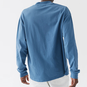 Camisetas informales de gran tamaño OEM para hombre de secado rápido transpirable cuello redondo estilo deportivo en tela de Punto de Tamaño de logotipo personalizado bajo - Product Image 2