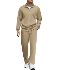 ชุดกีฬาสำหรับผู้ชายชุดวอร์มทรงสลิมฟิตชุดออกกำลังกายมีฮู้ดกำหนดโลโก้ได้เอง - Product Image 1