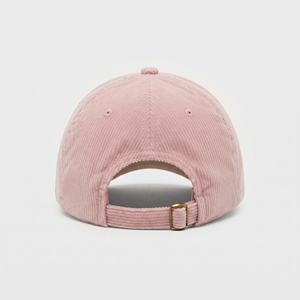 Pink <b>Corduroy</b> Baseball Cap Cream Brim Unisex Adjustable 6 Panel Wholesale Custom Logo High Quality OEM ODM Low MOQ Dad <b>Hat</b> - Product Image 3