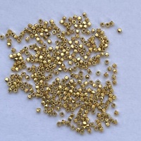 14k 18k or massif 1.5mm 2mm pépites à facettes perles fines faites à la main résultats de bijoux or perle résultats entretoises grand trou bricolage entretoise