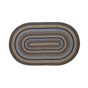 Elegante alfombra ovalada de yute rústica contemporánea, aspecto pulido con patrones modernos y textura orgánica para alfombrillas y almohadillas - Product Image 1