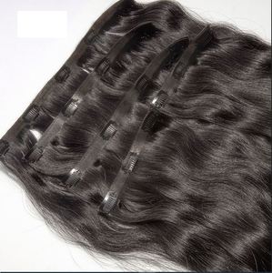 Extensions cheveux vierges indiens lisses Remy, 7 postiches à clipser sans couture avec double extrémités dessinées - Product Image 6