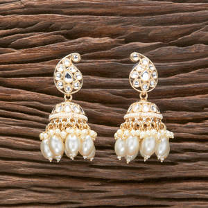 Fashion Jewellery Indo Western Jhumki Style Beads <b>Earring</b> With Gold Plating Exporter in India - Product Image 4
