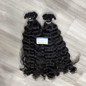 Extensiones de cabello humano vietnamita rizado birmano virgen alineada con cutícula de punta plana de calidad superior - Product Image 1