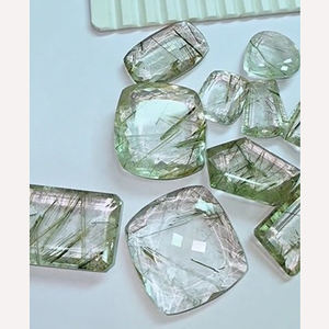 79 piezas de cuarzo rutilo dorado natural de 15mm a 40mm cojín Octágono faceta ovalada 1651 Cts lote Iroc ventas piedras preciosas sueltas US $298 - Product Image 4