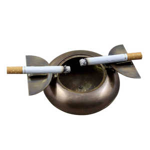 Cendriers élégants pour la maison, le bureau, l'hôtel, le Bar, le Restaurant, décor de bol, accessoires métalliques modernes, cendrier de table de voiture de forme ronde - Product Image 5