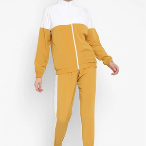 พัฟคุณภาพสูงพิมพ์ชุดวอร์มหรูหราสําหรับผู้หญิง USA ขนาดเสื้อสวมหัววอร์มกางเกงวอร์มซิปเต็มชุดวอร์มมีฮู้ด - Product Image 5