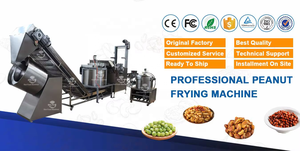 Snack Máy làm hạt đậu có hương vị khoai tây chiên nồi chiên trộn quy mô nhỏ chiên hạt điều Đậu phộng chiên dây chuyền sản xuất - Product Image 2