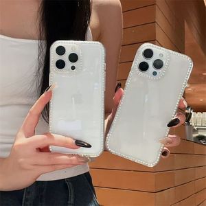 เคสโทรศัพท์มือถือแบบเต็มตัว 360 องศา ผลิตจาก TPU ใส ประดับเพชรระยิบระยับสี่ด้าน หรูหรา ทนทานต่อแรงกระแทก กันน้ำ ป้องกันรอยนิ้วมือ พร้อมเคลือบสี UV - Product Image 2