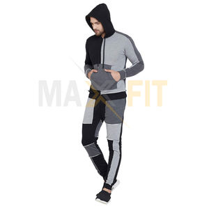 MAXFIT ENTERPRISES Ensemble de survêtements de fitness à manches longues pour hommes, vêtements de sport, ensemble d'entraînement, taille élastique, bas de sport, logo personnalisé imprimé - Product Image 3