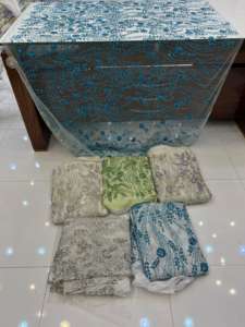 Pañuelo para la Cabeza de Seda George con Cuentas, Estilo Nuevo, Todos los Colores, Tela India George, Ropa Africana de Moda para Adultos - Product Image 6