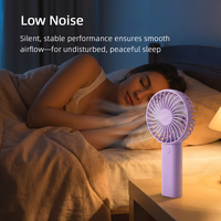 Mini ventilateur portable 1200 mAh, alimenté par batterie, vitesse réglable, rechargeable par USB, design mignon, ventilateur puissant pour cils