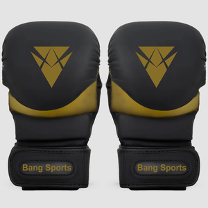 Vente en gros personnalisable professionnel demi-doigt en cuir léger évacuation de l'humidité pour la fermeture MMA gants de boxe mousse - Product Image 2