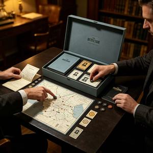 <span class=keywords><strong>Gioco</strong></span> da Tavolo Personalizzato per Risolvere Cassechiudi, <span class=keywords><strong>Gioco</strong></span> di Indagine Misteriosa con Mappa, Carte dei Sospetti e Segnapunti - Product Image 3