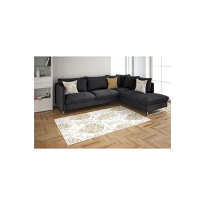 Color crema dorado estampado digital alfombras y conjuntos alfombra - Product Image 1