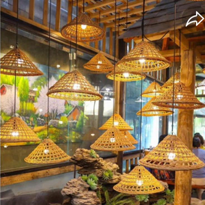 โคมไฟระย้าหวาย | โคมไฟธรรมชาติถักด้วยมือจากเวียดนาม - Product Image 1