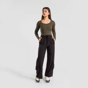Combinaison Olive à Manches Longues, Style Bodycon Sexy, Tissu en Nylon Tricoté, Imprimé Sans Couture, Coupe Ajustée, pour Printemps, Été, Automne, Hiver - Product Image 4