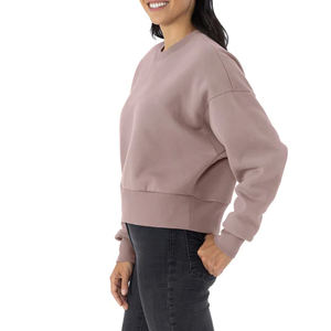 Hot Sale Custom Printed Oversized Crew Neck women's sweatshirt Long Sleeved Cotton Fleece Quick Dry <b>Ladies</b> Sweatshirts - Product Image 5