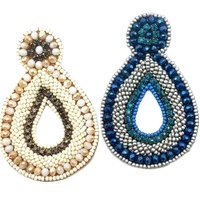 Moda oro árbol de Navidad muñeco de nieve alce y Santa Claus forma geométrica dibujos animados Stud pendientes elegante colgante de Navidad - Product Image 2