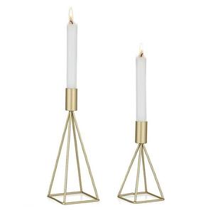 Soporte de vela de adorno decorativo de aspecto Premium, portavelas de Metal de calidad de lujo, decoración de mesa de Color dorado - Product Image 4