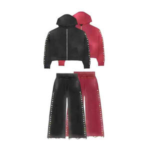 2025 fabricant personnalisé de haute qualité personnalisé sweat à capuche imprimé bouffant 480gsm sweat à capuche lavage à l'acide hommes survêtement entièrement personnalisé survêtement - Product Image 6