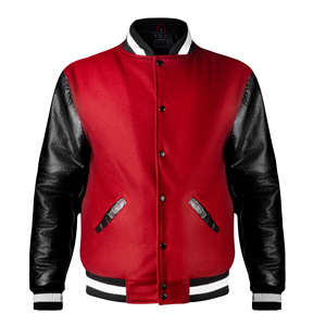 Warm Winter Clothing Men Leather Sleeve Varsity <b>Jacket</b> Oversized Outwear Wholesale Men Varsity <b>Jackets</b> - Product Image 1